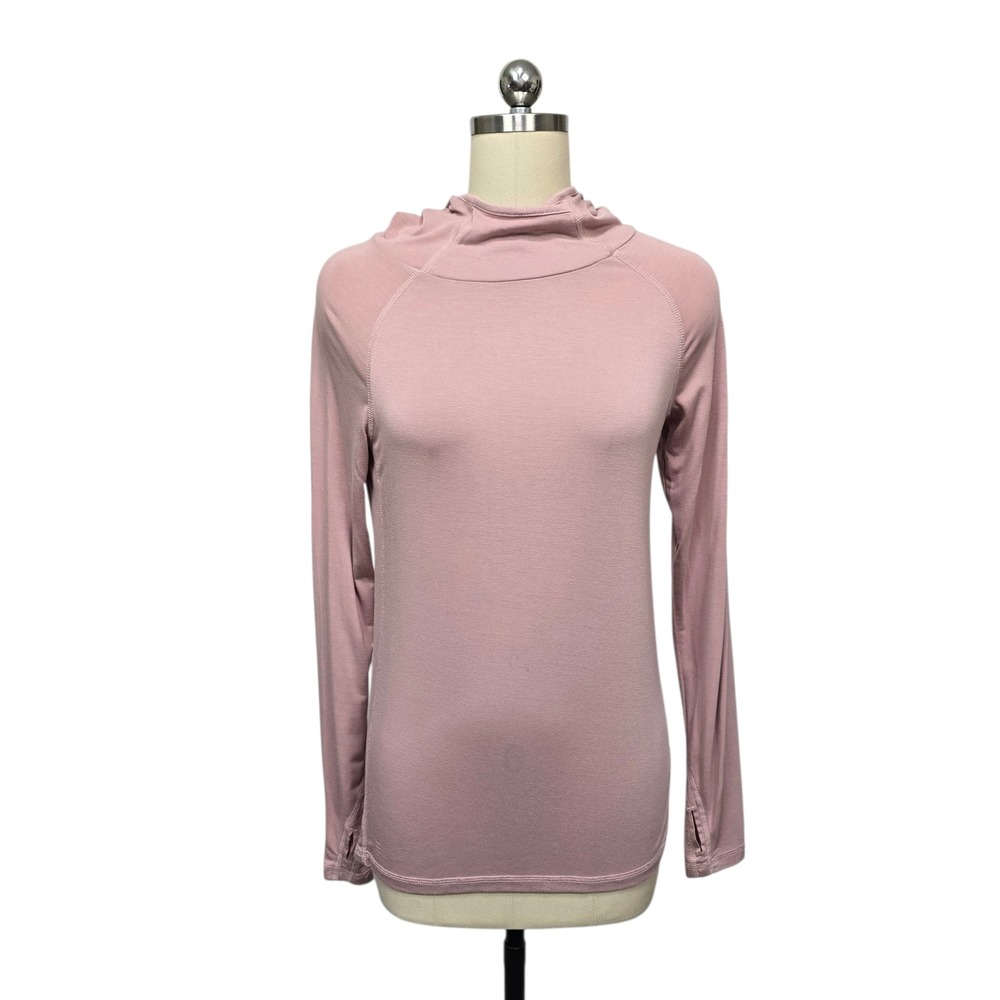Free Fly Apparel Rose Pink Funnel Neck Long Sleeve Pullover